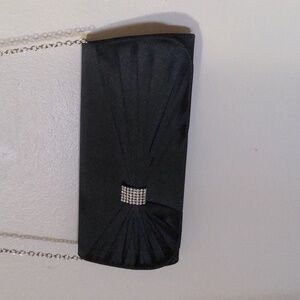 Black Satin Mia DeLuca Clutch
